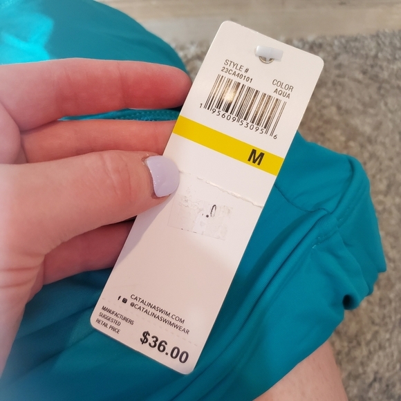 NWT Catalina Women's Teal Mid-Rise Swim Skirt Size Medium - Picture 6 of 16